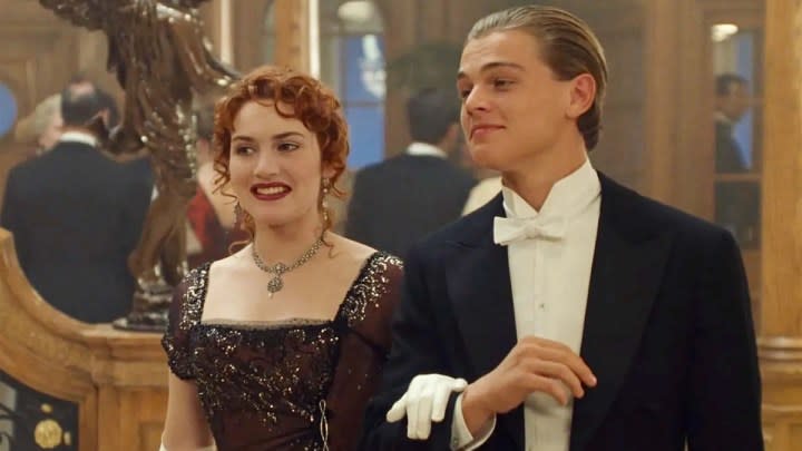 Kate Winslet and Leonardo DiCaprio in Titanic.