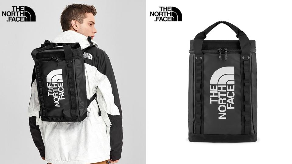 北面黑色箱型休閒後背包，原價3,880元，折後價3,104元。（圖/ The North Face ）