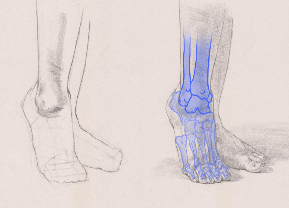 how to draw feet diagrams