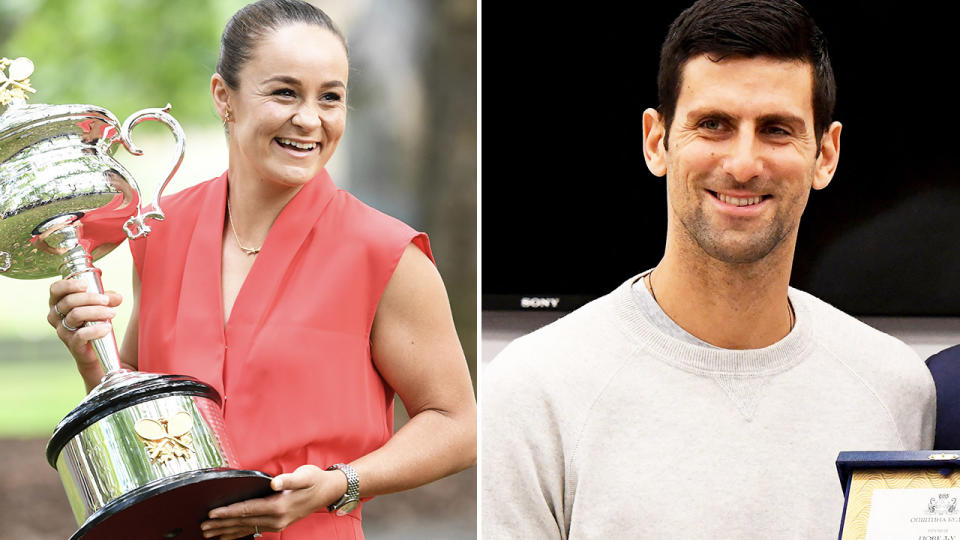 Ash Barty, pictured here after winning the Australian Open.