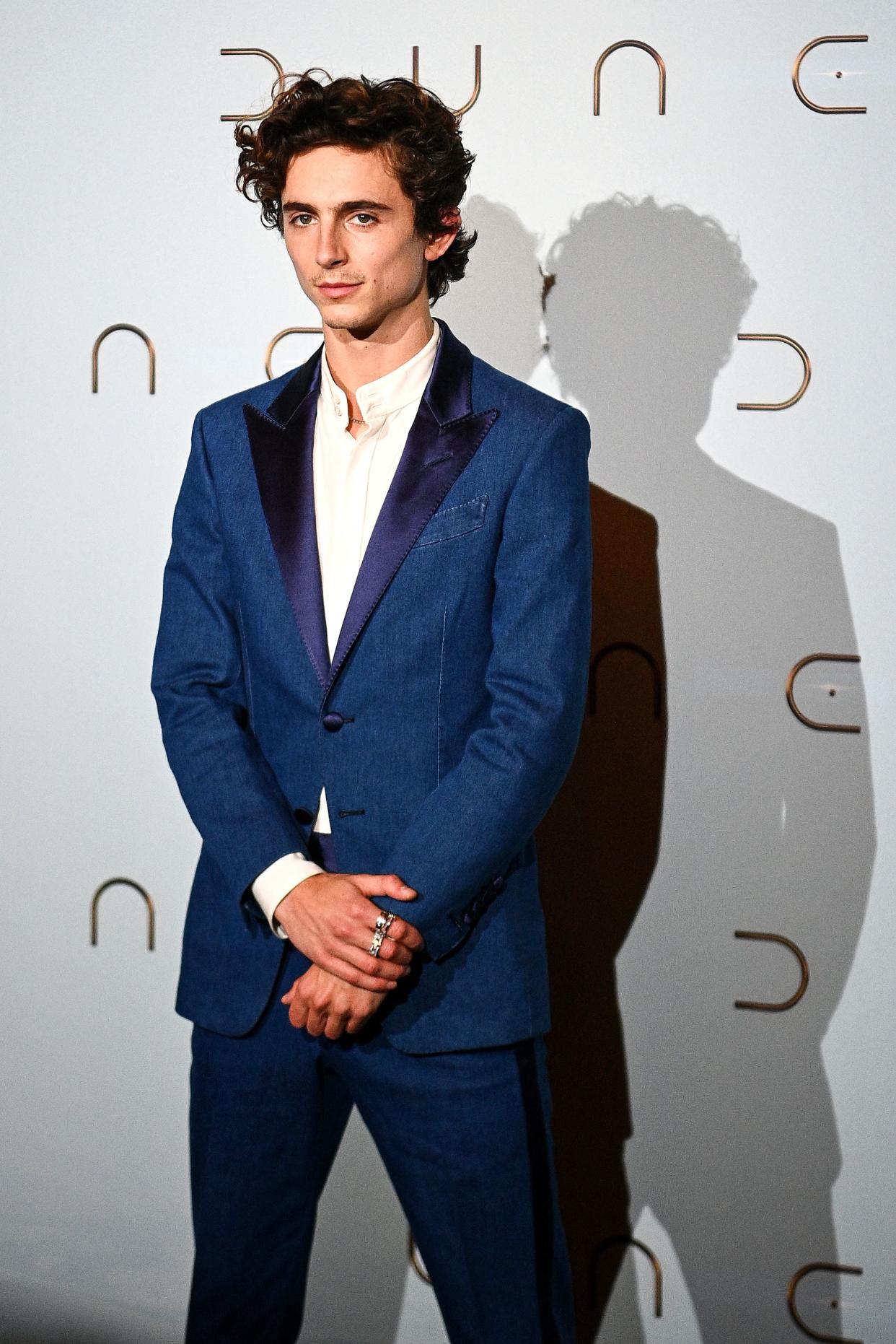 French-American actor Timothee Chalamet poses during a photocall ahead of the avant-premiere of the science-fiction movie 