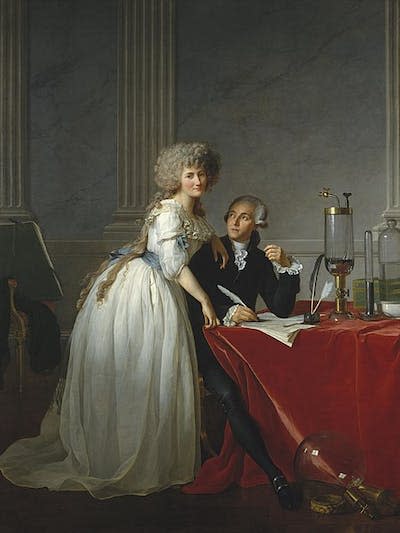 Marie Anne Pierrette Paulze y Antoine Lavoisier.