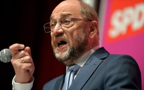 Leader of the Social Democratic Party (SPD) and candidate for chancellor, Martin Schulz - Credit: EPA/SASCHA STEINBACH