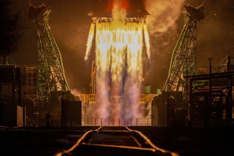 Launch of the Arktika-M satellite for monitoring the climate and environment in the Arctic, at the Baikonur Cosmodrome