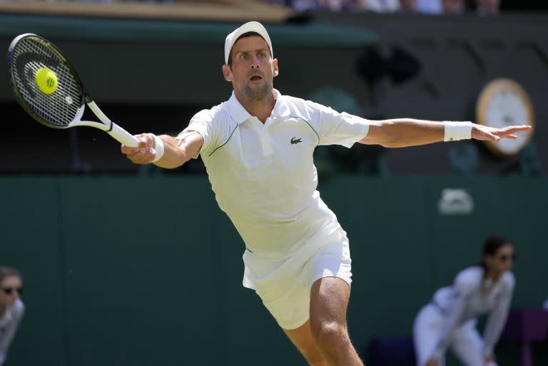 El serbio Novak Djokovic en la final de Wimbledon.
