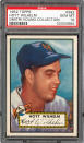 The 1952 card is Young’s oldest from Topps, and is the only PSA 10 of the Hall-of-Fame knuckleball specialist.
