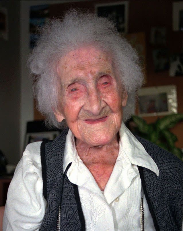Guinness World Records claims Jeanne Calment is the oldest person to have ever lived. Source: AAP