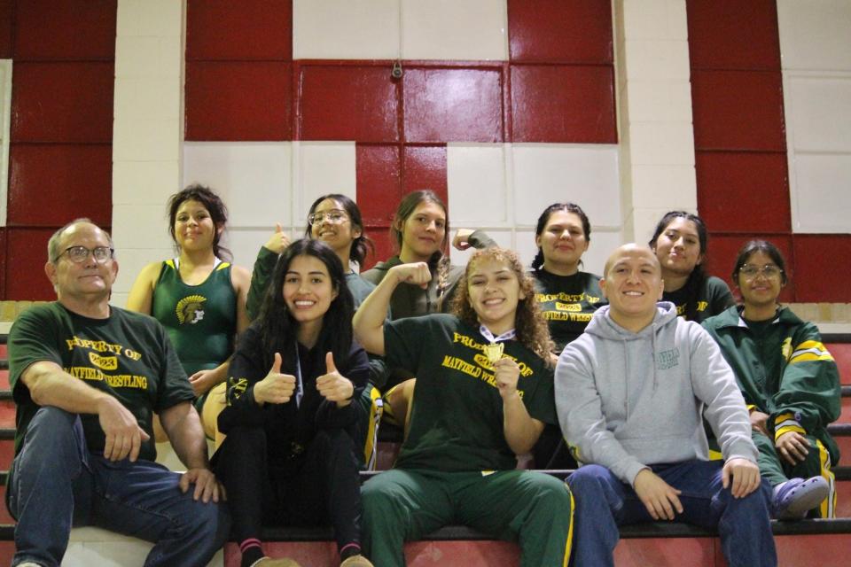 The Mayfield High School Trojans had seven ladies wrestle at the 2024 NMAA Girls Region 2 Wrestling Tournament and had three qualify to continue to the state tournament.