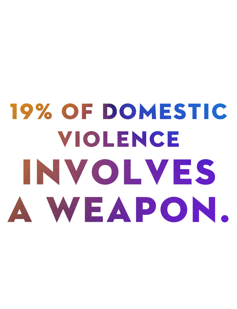 19 percent of domestic violence involves a weapon