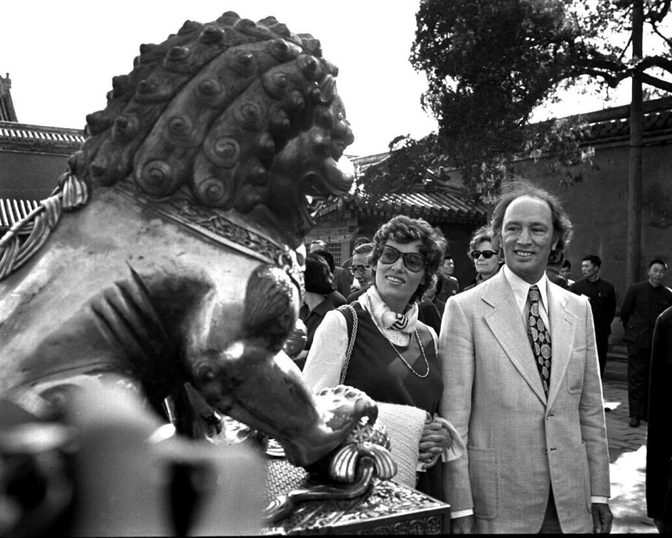 Former prime minister Pierre Trudeau and wife Margaret visit the Forbidden City in Beijing, China, on Oct. 13, 1973. THE CANADIAN PRESS/PETER BREGG