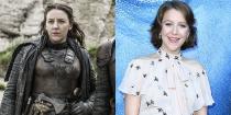 <p>From left: Whelan as Yara Greyjoy in Season 6, Episode 5, "The Door"; Whelan at the Season 7 premiere on July 12, 2017.</p>