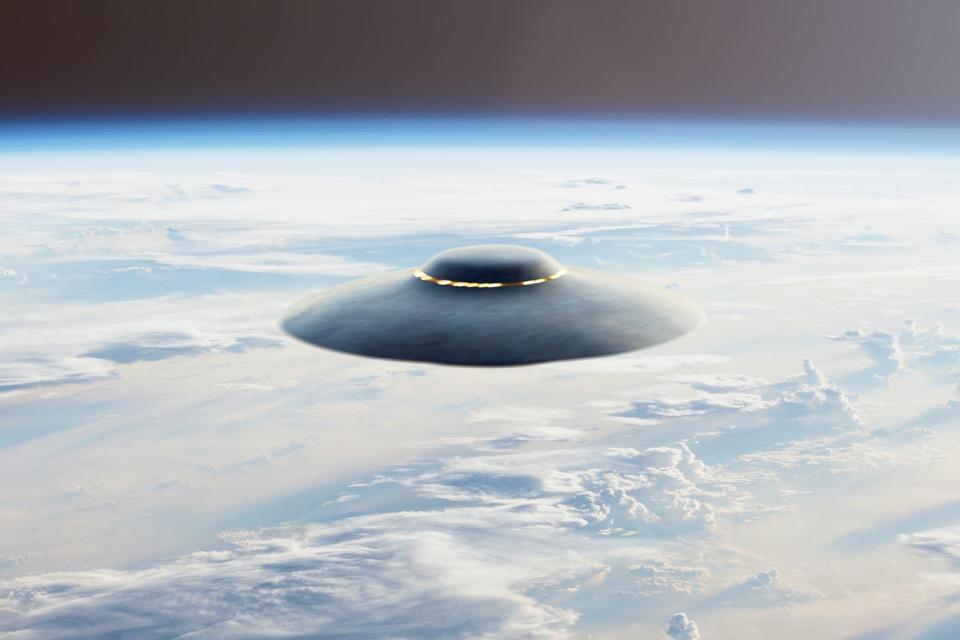 <p>Getty</p> Stock image of a UFO