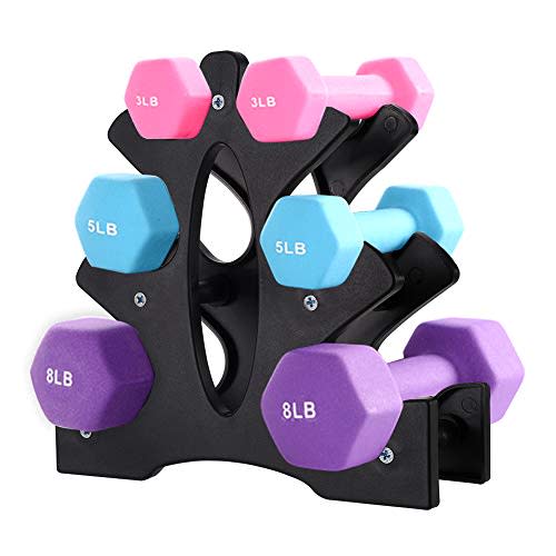 Home Dumbbell Set with Rack Stand on Amazon