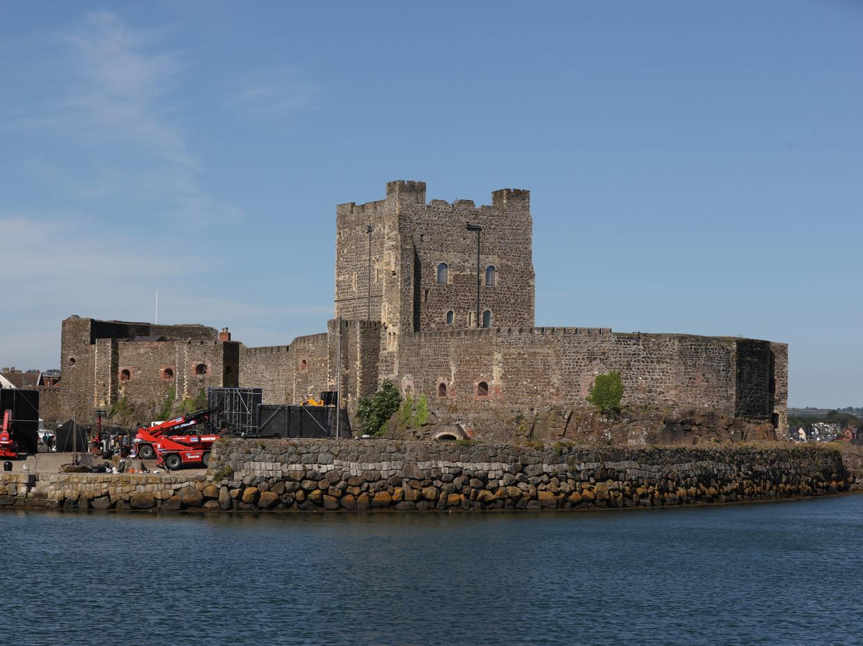 Around 200 people were at the funfair in the car park for Carrickfergus Castle (PA)