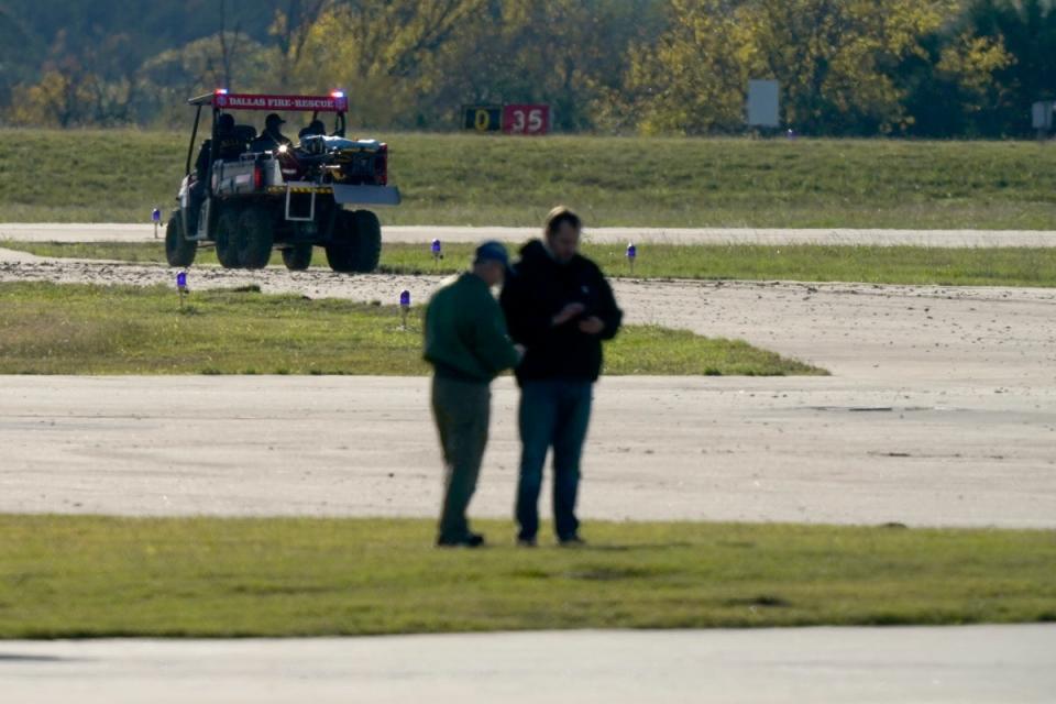 First responders and others at the scene (AP)