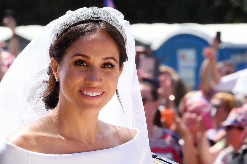 Meghan on her wedding day in May 2018 [Photo: Rex]