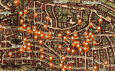 Hot spots emerged in Cheapside and near Leadenhall market  - Credit: University of Cambridge 