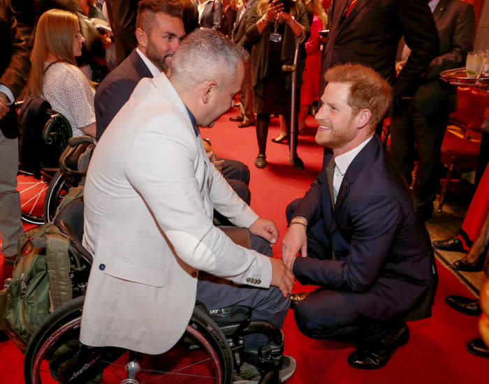 El príncipe Harry en la recepción de este martes