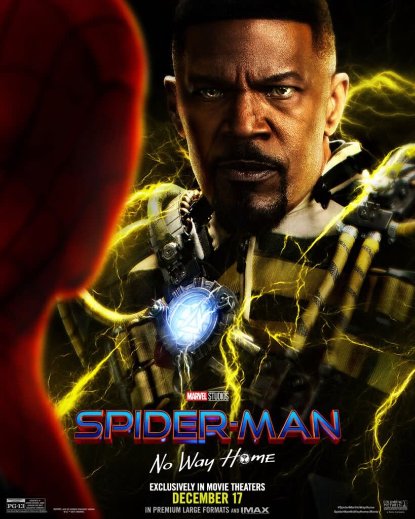 &#39;Spider Man: No Way Home&#39; Electro poster (Columbia Pictures)