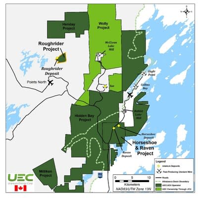 Figure 2: Roughrider Location Map (CNW Group/Uranium Energy Corp)