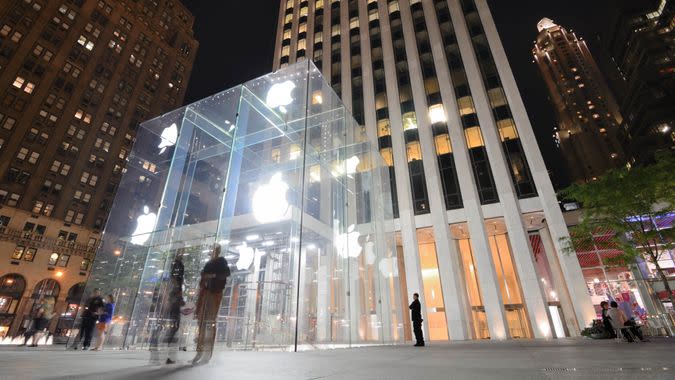 NEW YORK CITY - MAY 12: The flagship Apple Store May 12, 2012 in New York, New York.