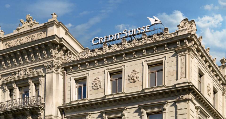 瑞士信貸（Credit Suisse）因為市場恐慌而遭到拋售股票，股價一度暴跌逾30%創下歷史新低。   圖：翻攝自 Credit Suisse 臉書