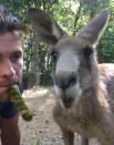 <p>That kangaroo was lucky enough to get a selfie with Chris!</p>