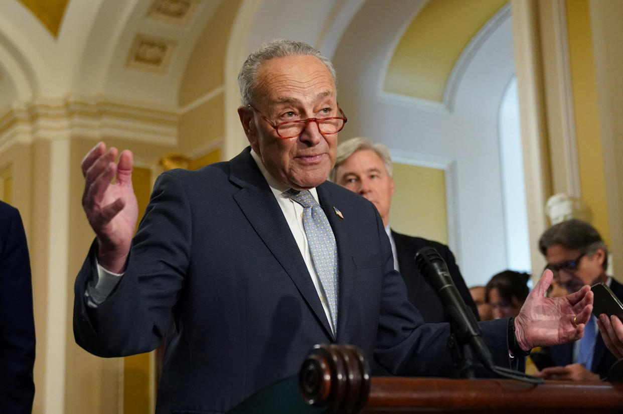 Senate Majority Leader Chuck Schumer. (Kevin Lamarque/Reuters)