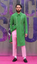 <p>Eyebrows were raised by Jared Leto’s outfit which looked like it’d been stolen from the Joker’s own wardrobe.</p>