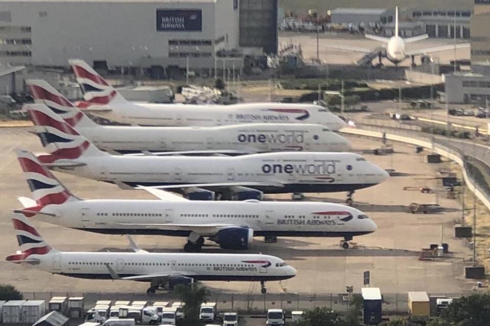 Going places? British Airways planes parked up at Heathrow: Simon Calder