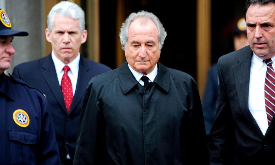 Bernie Madoff leaving federal court in March 2009 after a hearing in New York.