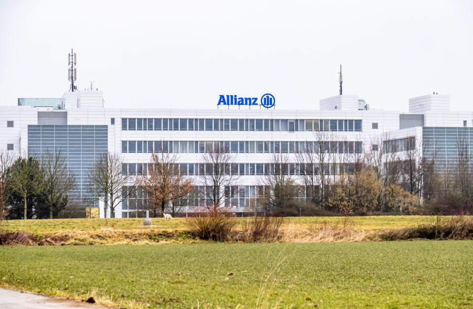 MUNICH / GERMANY - FEBRUARY 16 2018: The Allianz headquarters are located in the city of Munich, Germany