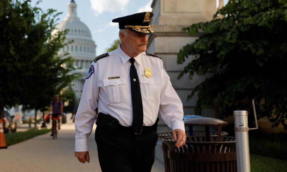 U.S. Capitol Police Chief Thomas Manger arrives at the Cannon House Office Building ahead of the first public hearing of the U.S. House Select Committee to Investigate the January 6 Attack on the United States Capitol, in Washington, U.S. 9 June 2022.