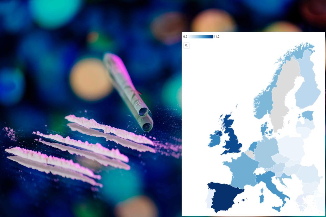 Kokain ist weit verbreitet in Europa – am häufigsten wird es in Ländern konsumiert, über die die Dealer die Droge nach Europa schmuggeln.