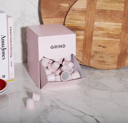 Get £15 off this aesthetic pack of 100 Grind Light Blend coffee pods