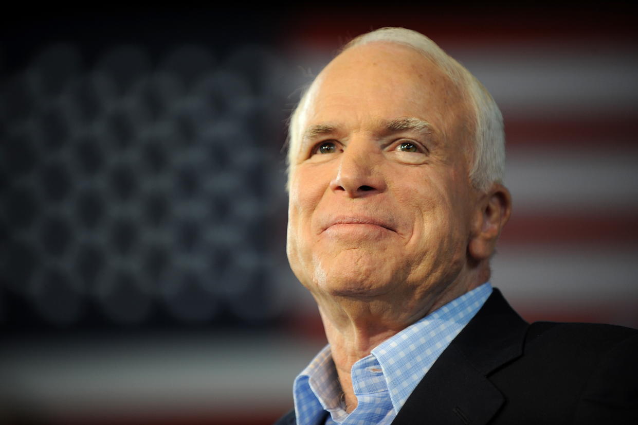 Republican presidential candidate John McCain on the campaign trail in 2008. (Photo: Robyn Beck/AFP/Getty Images)