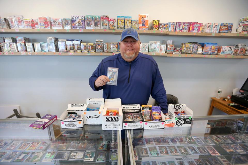 Matt Lewis is the owner of ML Trading Cards. Lewis opened the sports card collectible store, located The Rim, a multi-sports indoor facility, in Hampton last November. The store is open every day except Tuesday.