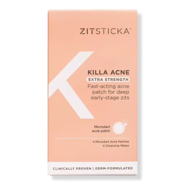 ZitSticka Killa Acne Extra Strength Microdart Patch, $18 for four-pack, <a href="https://howl.me/cjGgRVgDk0f" rel="nofollow noopener" target="_blank" data-ylk="slk:available here;elm:context_link;itc:0;sec:content-canvas" class="link ">available here</a><p>Photo: Courtesy of ZitSticka</p>