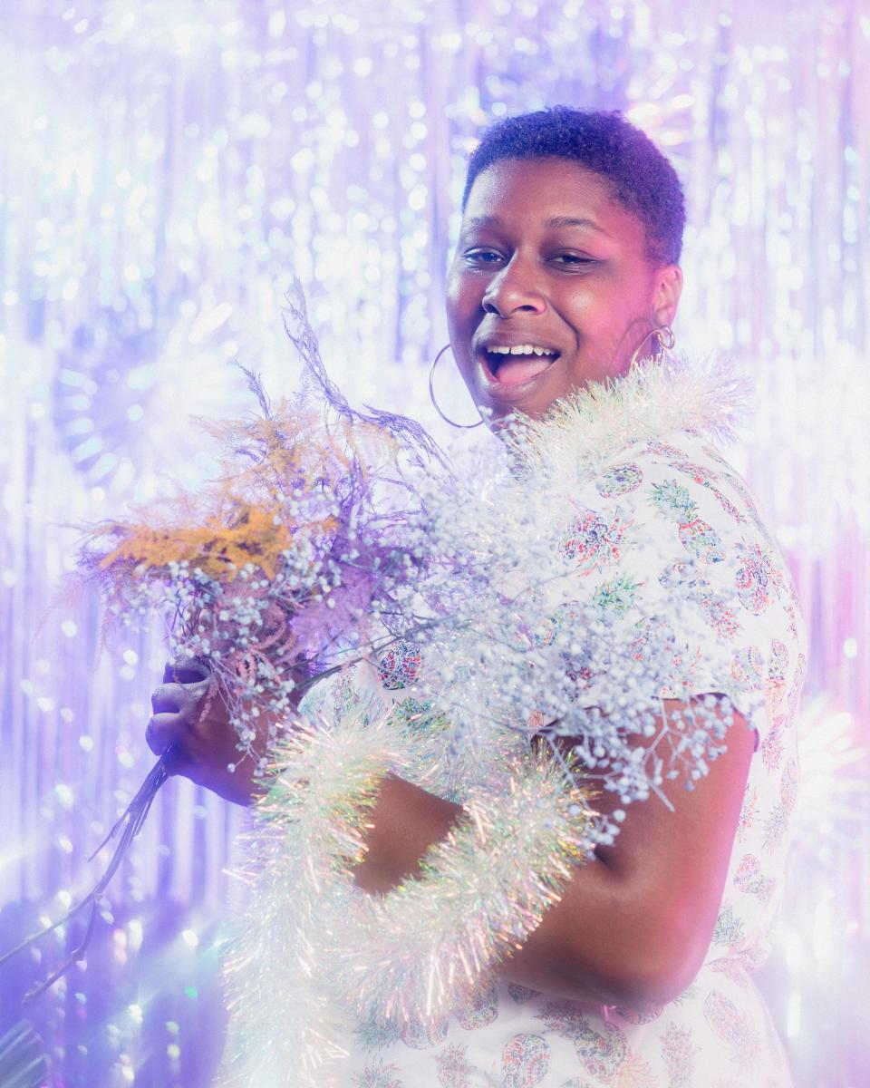 Tiara Darnell, creator of High, Good People, in the glamour photo booth.