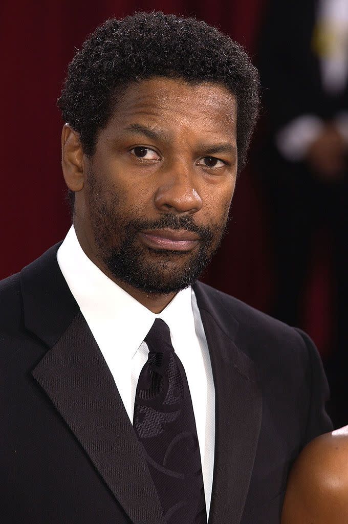 With Beard: Denzel Washington