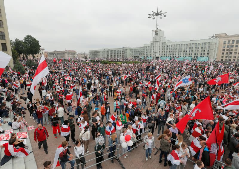 Opposition demonstration to protest against presidential election results in Minsk