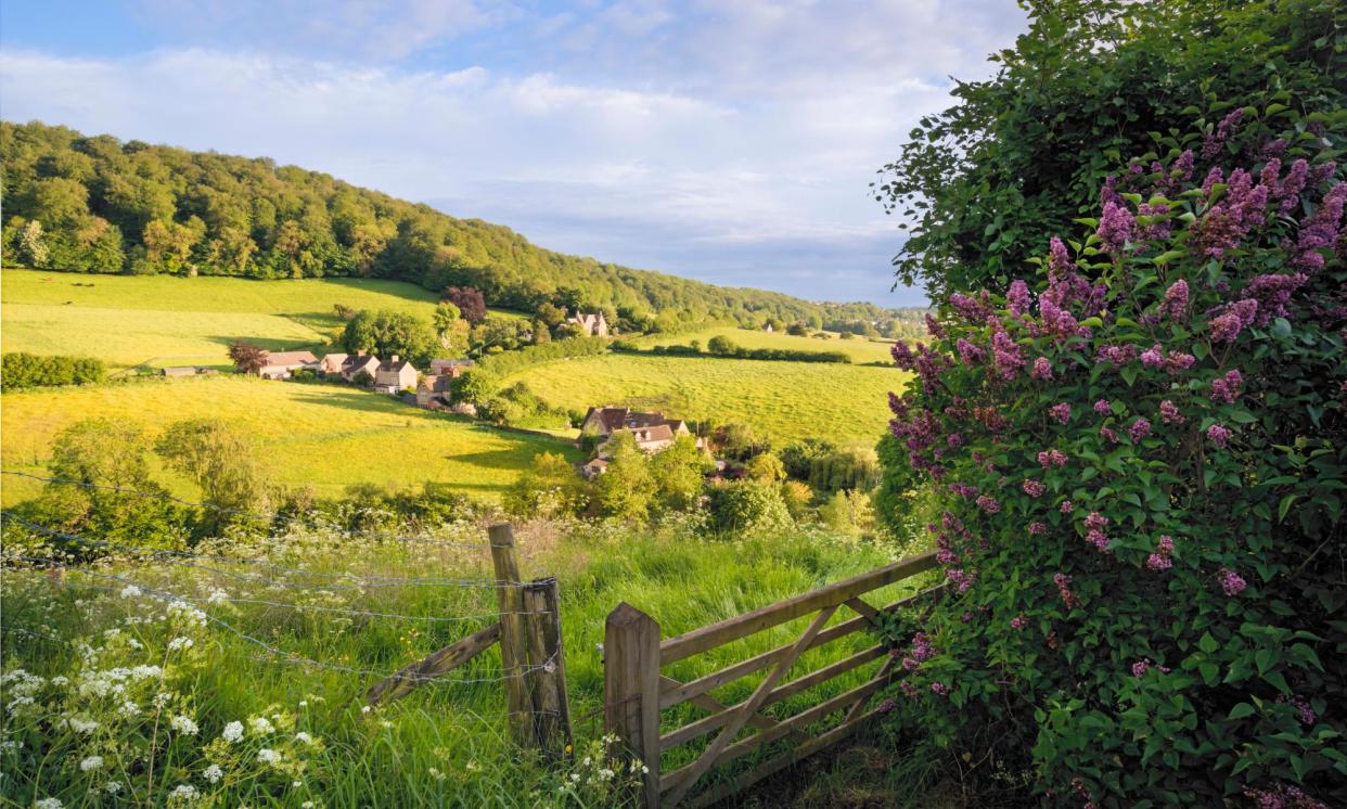 <span>Slad Valley, Gloucestershire, scene of two of Laurie Lee’s great prologues.</span><span>Photograph: Wolstenholme Images/Alamy</span>