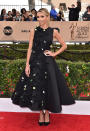 <p>The host of <i>E’s </i>red carpet show broke the gown trend by wearing a tea-length dress. Brad Goreski, her co-host, said that “not wearing a full length gown which could be the chicest thing of all.” <i>Photo: AP</i></p>