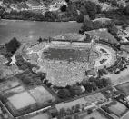 <p>Sandford Parks lido was opened in 1935 and is still a popular leisure destination for locals in Cheltenham, boasting a 50-metre Olympic length swimming pool (Historic England / SWNS)</p> 