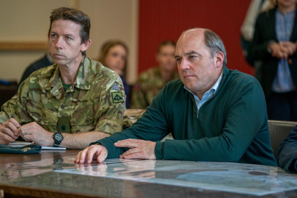 Defence Secretary Ben Wallace during a visit to a military base (Louis Wood/The Sun/PA Wire)