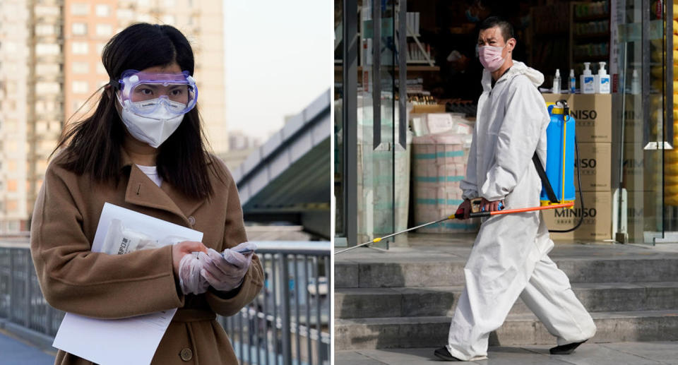 Life is far from normal in Beijing amid fears of a second wave of coronavirus cases. Source: AAP