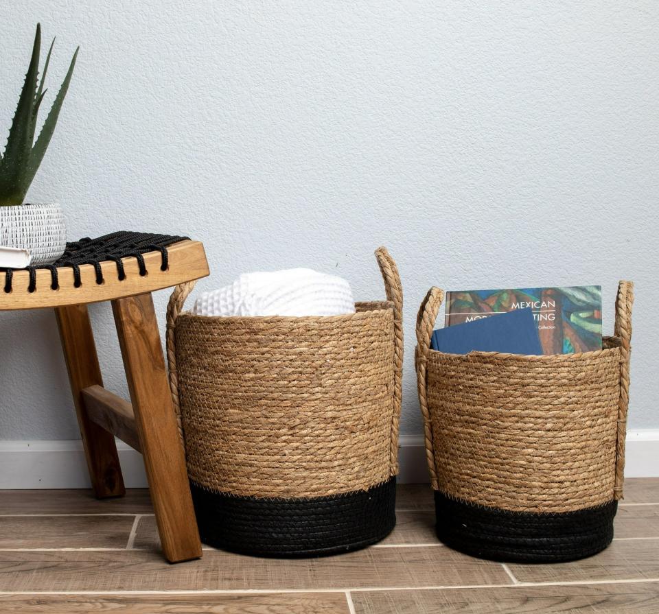 The storage baskets