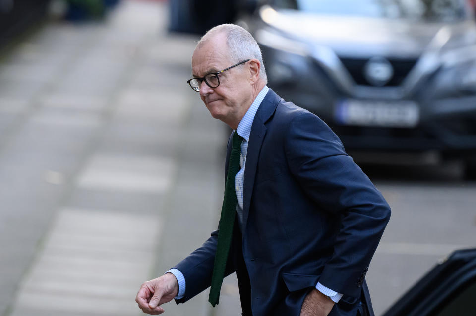 LONDON, ENGLAND - NOVEMBER 20: Former Chief Scientific Advisor Patrick Vallance arrives before his appearance at the Covid Inquiry on November 20, 2023 in London, England. The UK's Government Chief Scientific Adviser will be questioned at phase 2 of the Covid-19 Inquiry over decision-making in Downing Street during the pandemic. (Photo by Leon Neal/Getty Images)