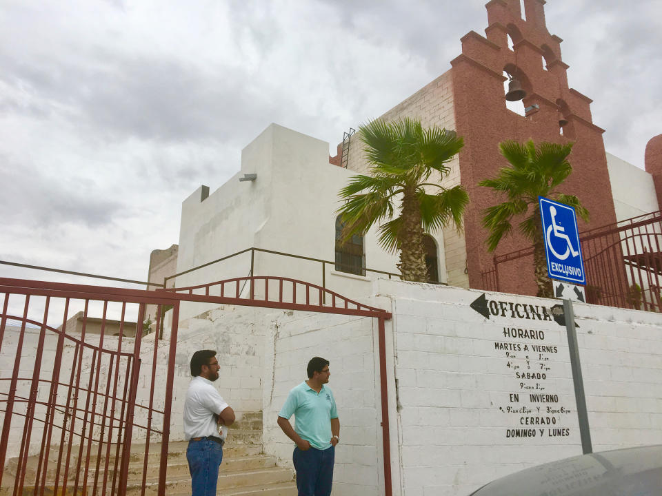 San Juan Apostol Evangelista church, where Sister Maria Antonia Aranda works, doubles as a migrant shelter in Juárez, see here in August 2019. | Courtesy of Lily Moore-Eissenberg