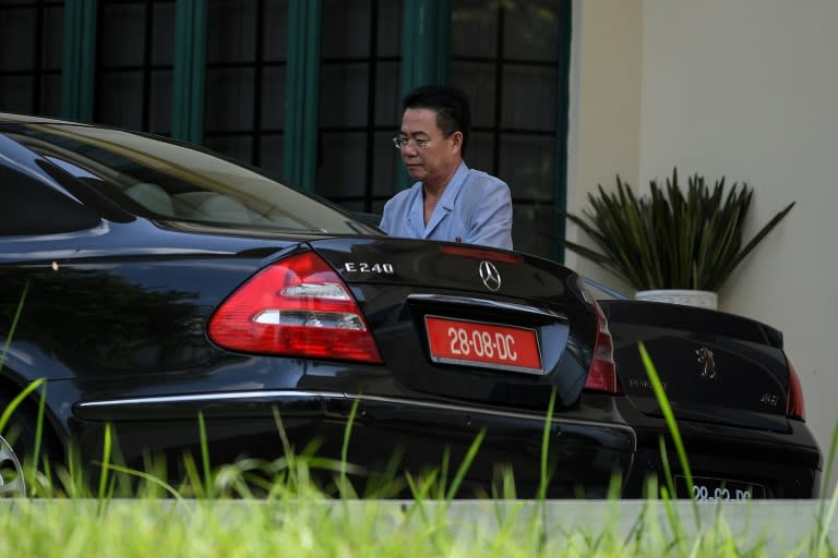 North Korean embassy counsellor Kim Yu Song pictured outside the embassy in Kuala Lumpur on March 9, 2017